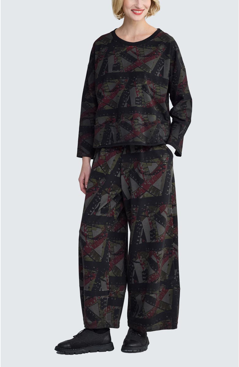 LUUKAA Fiona Voluminous Balloon Pants, Alternate, color, Smoky Print