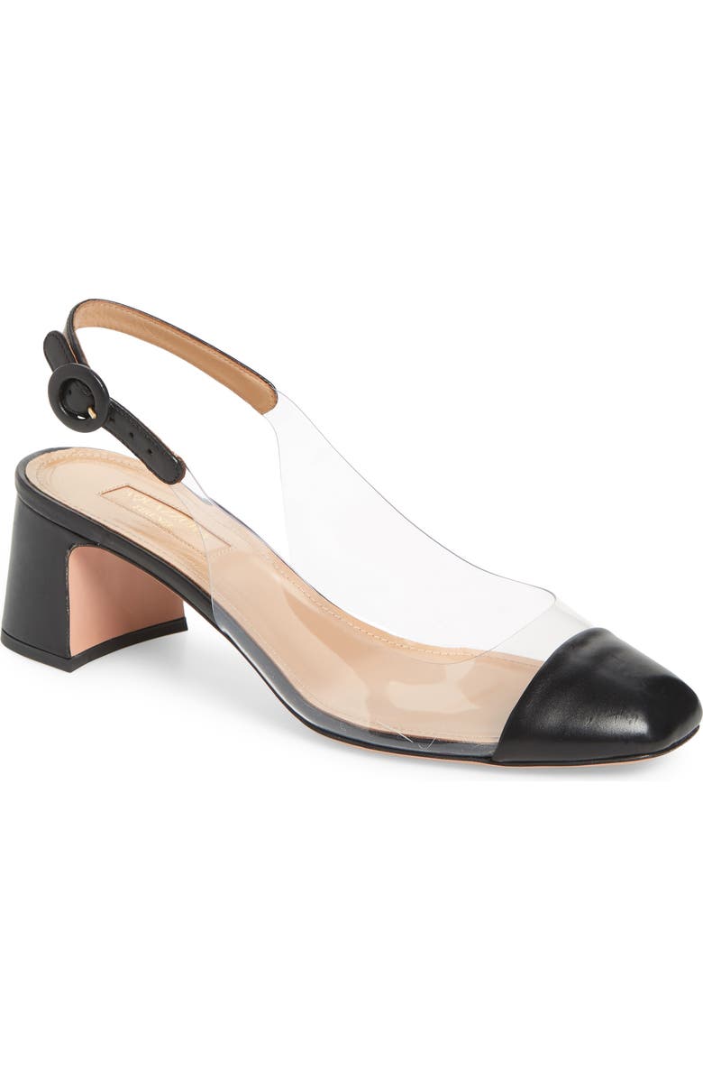 Aquazzura Optic Clear Slingback Pump, Main, color,