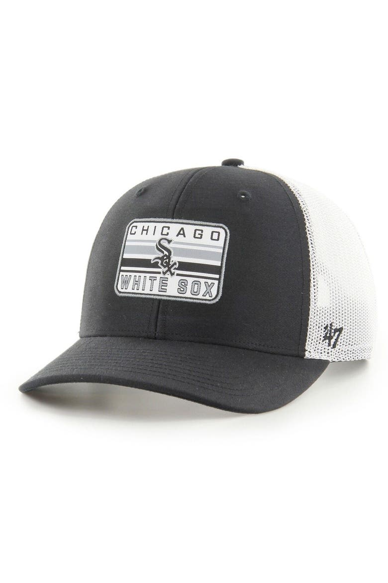Men's '47 Black Chicago White Sox Drifter Trucker Adjustable Hat, Main, color, Black