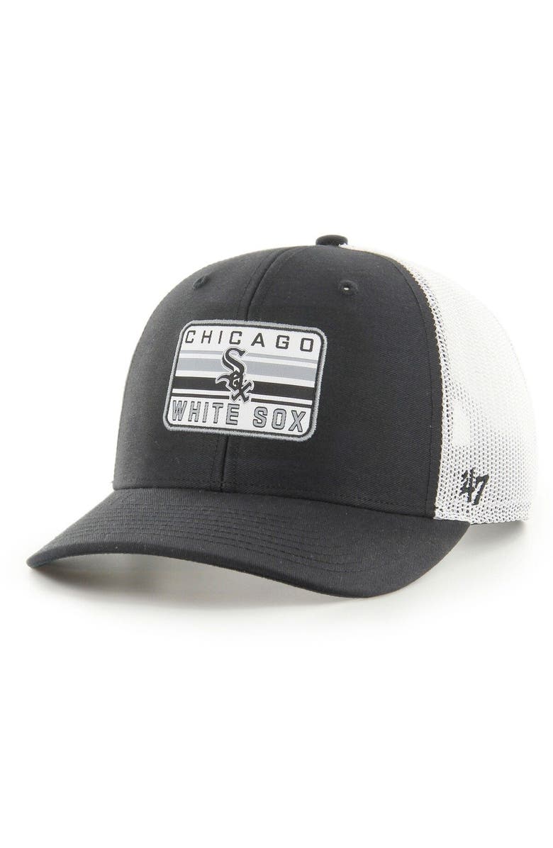 '47 Men's '47 Black Chicago White Sox Drifter Trucker Adjustable Hat, Main, color, Black