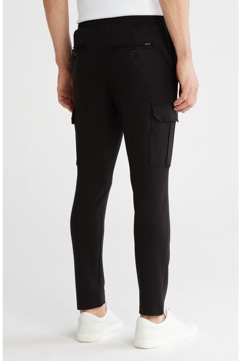 Knit Pull-On Cargo Pants, Alternate, color, BLACK