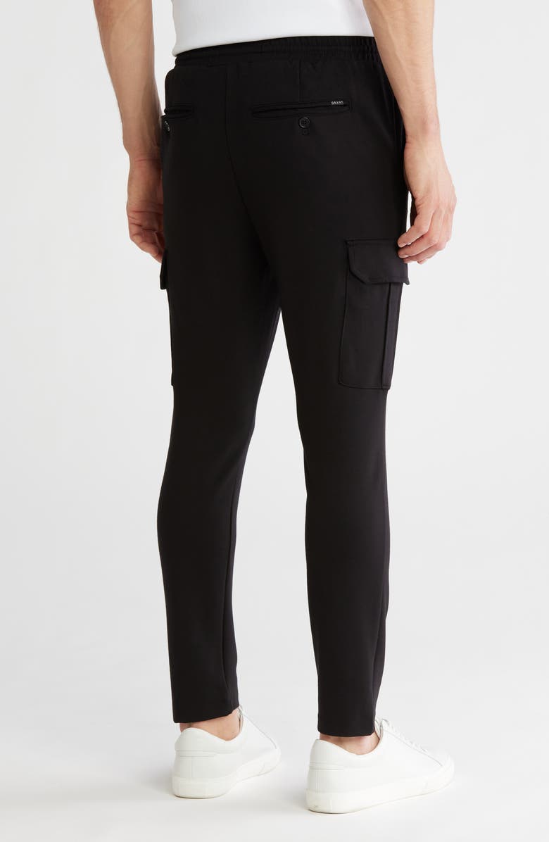 DENIM AND FLOWER Knit Pull-On Cargo Pants, Alternate, color, Black