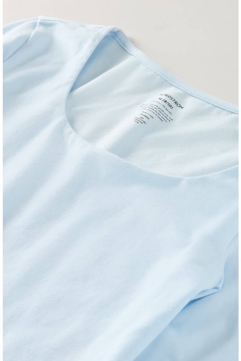 Kids' Cotton Scoop Neck T-Shirt, Alternate, color, BLUE DIAMOND