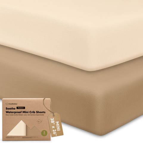 2-Pack Soothe [Protect+] Waterproof Mini Crib Sheets