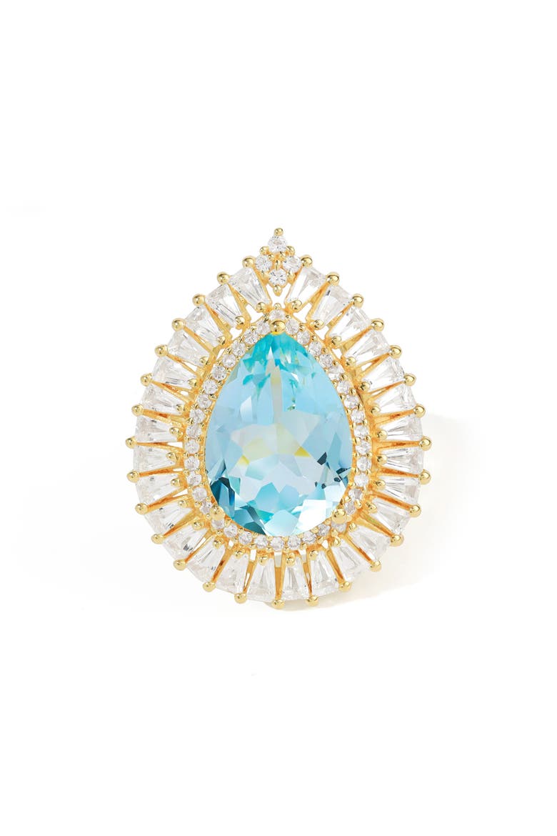 Semiprecious Stone Ring, Alternate, color, PALE BLUE