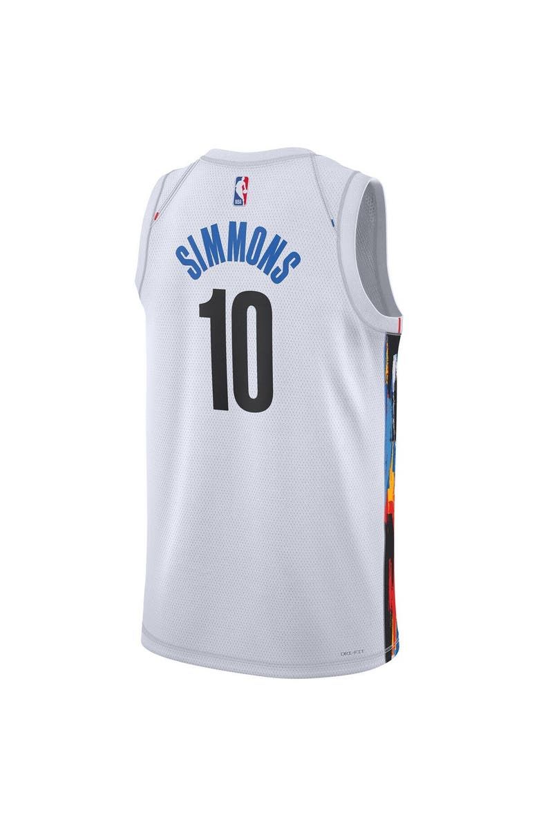 Nike Unisex Nike Ben Simmons White Brooklyn Nets 2022/23 Swingman Jersey - City Edition, Alternate, color, 