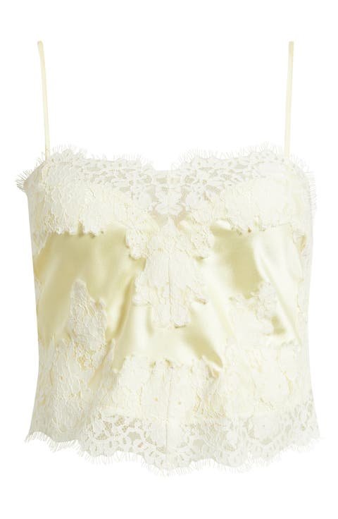 Eyelash Lace Satin Camisole