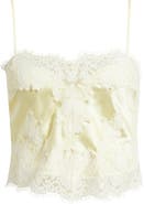 KITTENISH Eyelash Lace Satin Camisole