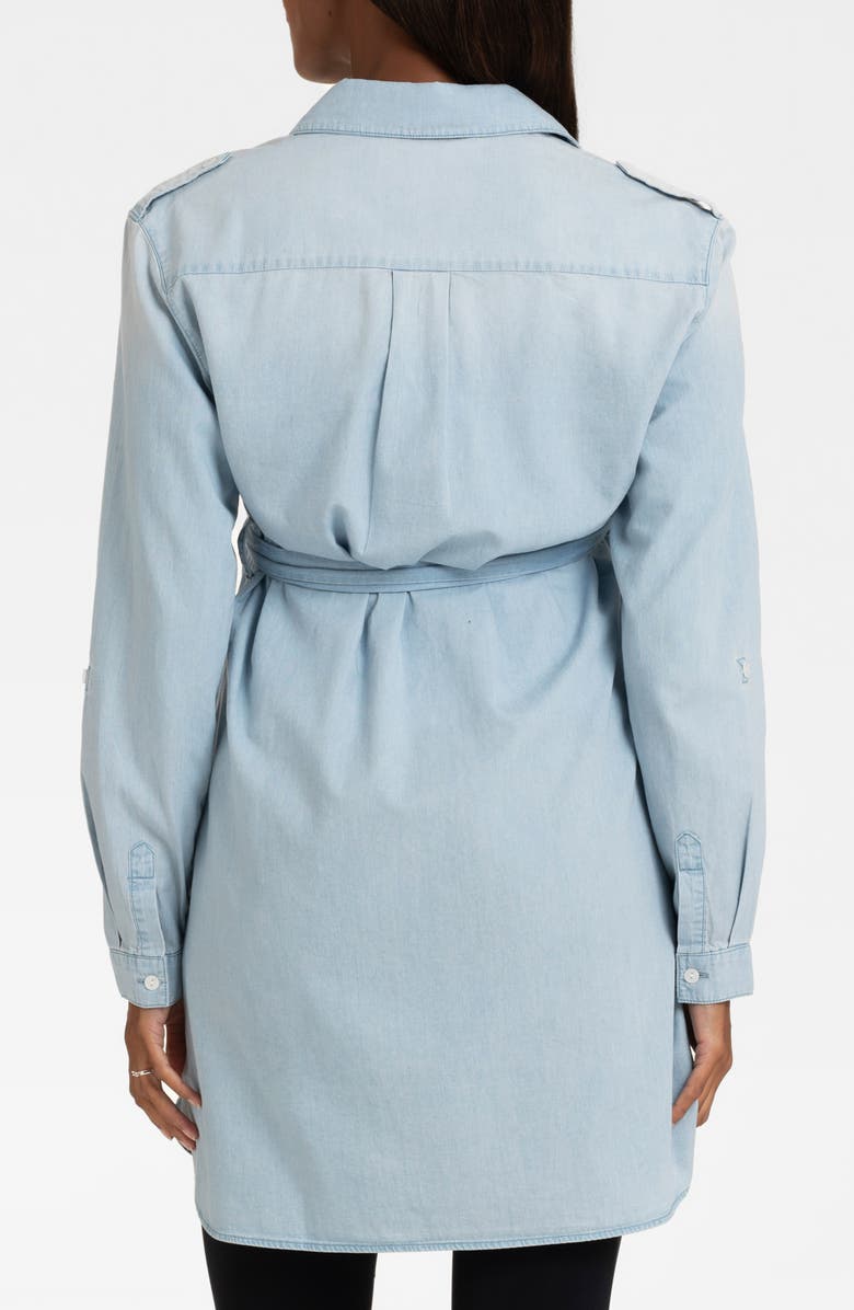 Seraphine Long Sleeve Denim Maternity Shirtdress, Alternate, color,