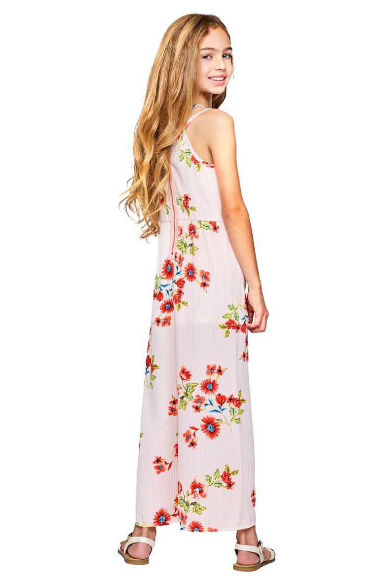Kids' Floral Jumpsuit, Alternate, color, PINK