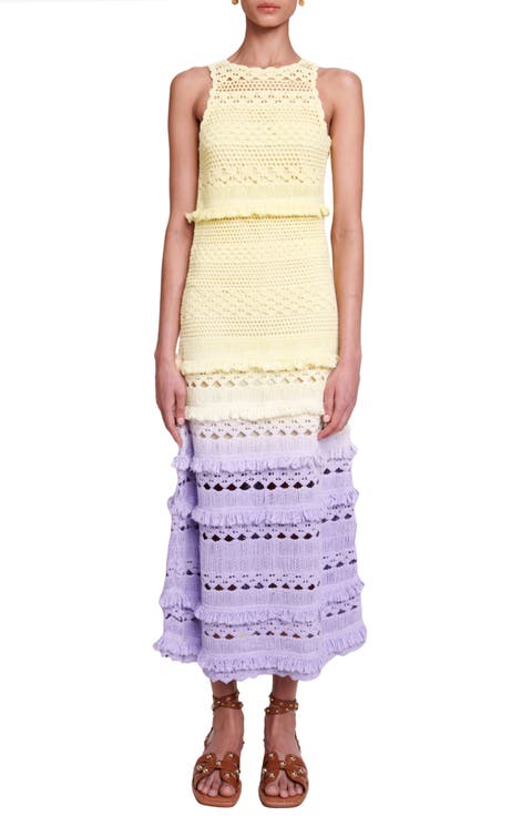 Robelle Ombré Crochet Midi Dress