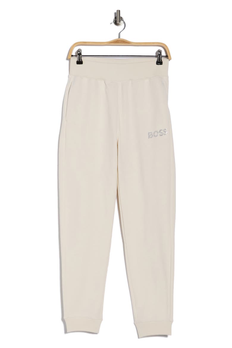 Embellished Logo Joggers, Alternate, color, OPEN WHITE