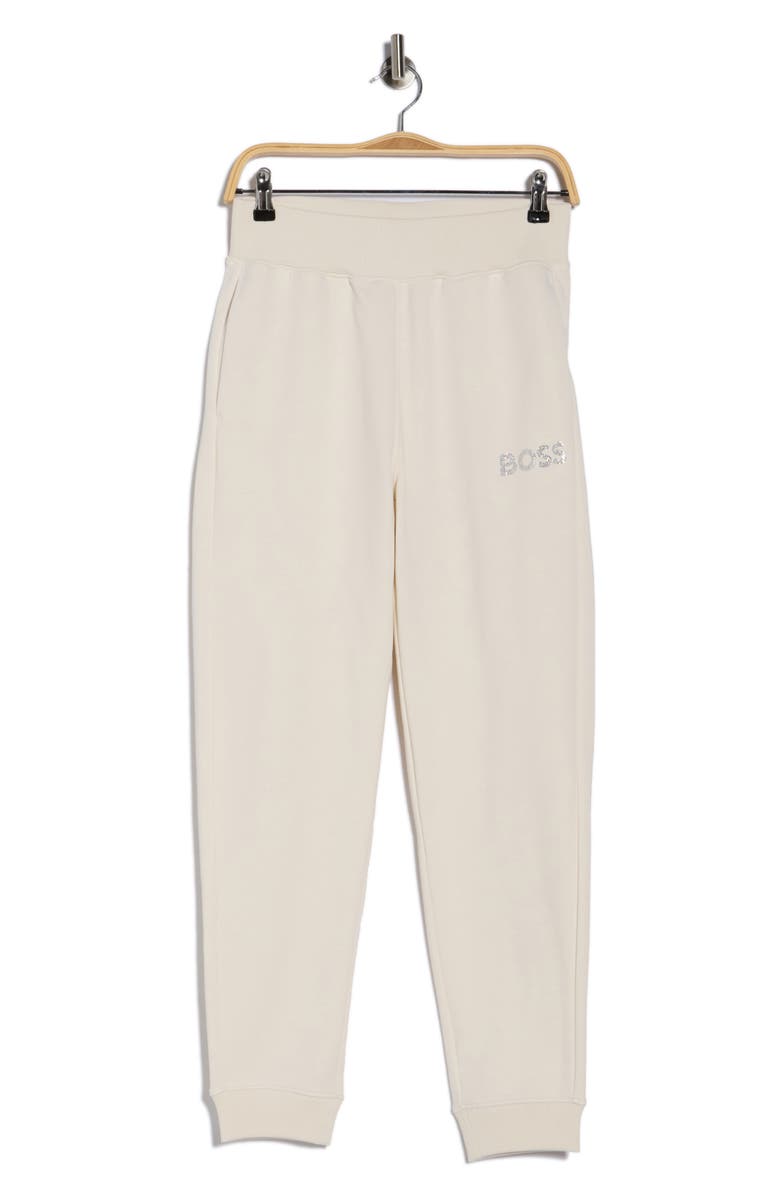 BOSS Orange Embellished Logo Joggers, Main, color, Open White