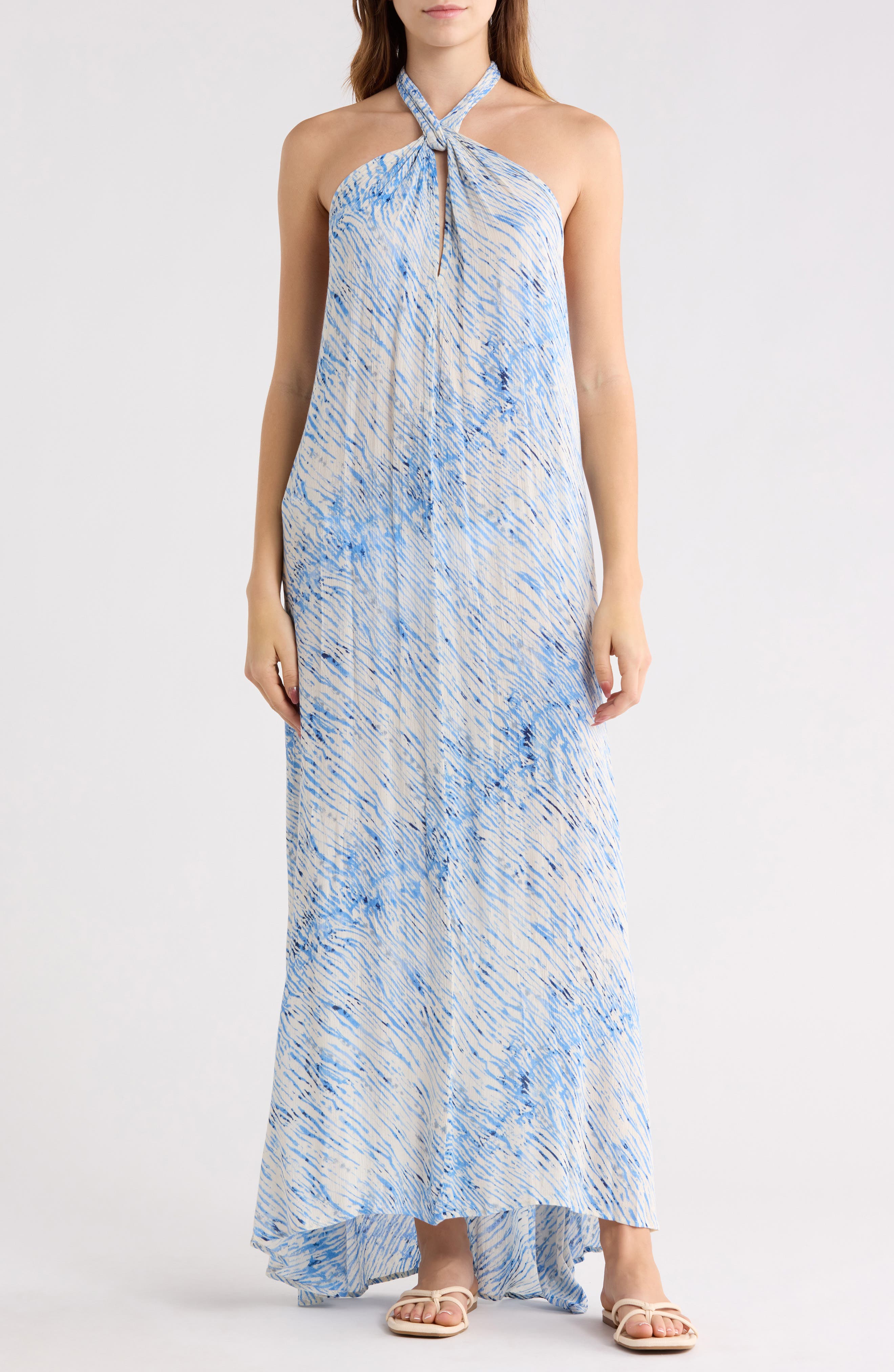 Elan Print Halter Dress