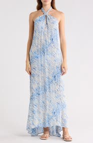 Elan Print Halter Dress
