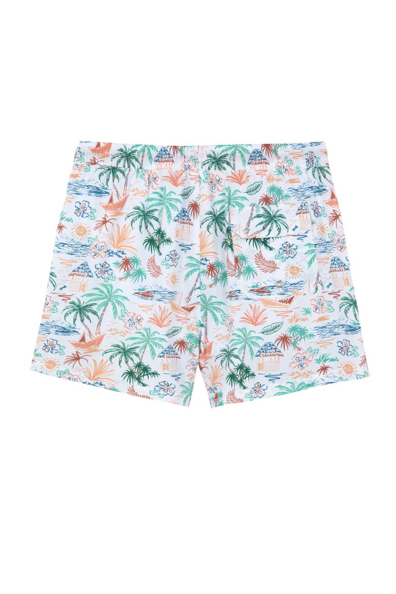 Shore Thing 5" Swim Trunks, Alternate, color, White-Multi