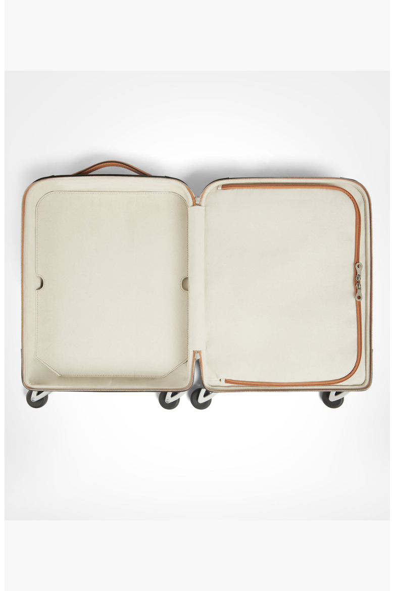 Calfskin Lucite Handle Carry-on 19 Luggage, Alternate, color, Walnut