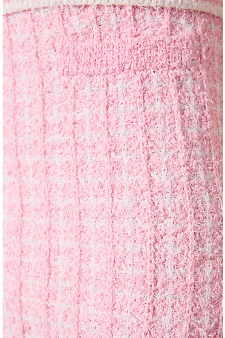 Plaid Sweater Knit Miniskirt, Alternate, color, PINK/ IVORY