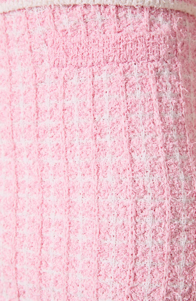 Endless Rose Plaid Sweater Knit Miniskirt, Alternate, color, Pink/ Ivory