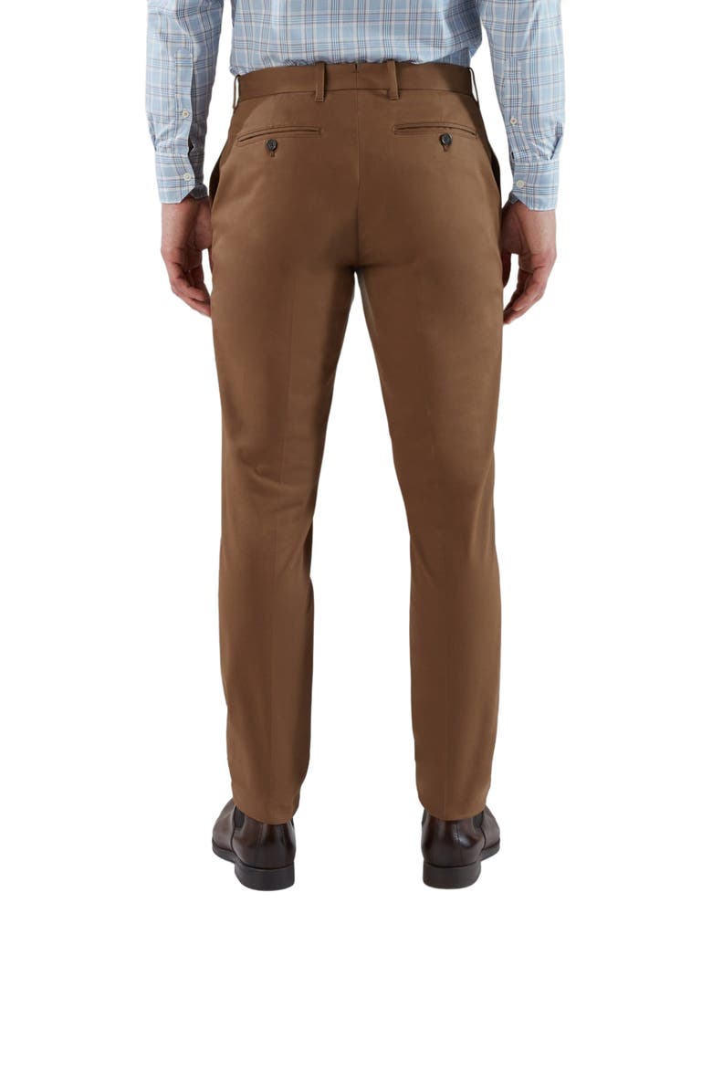 Robert Talbott Douglas Brushed Cotton Chino Pant, Alternate, color, Coffee