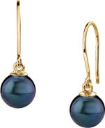 The Pearl Source Black Akoya Pearl Linda Earrings