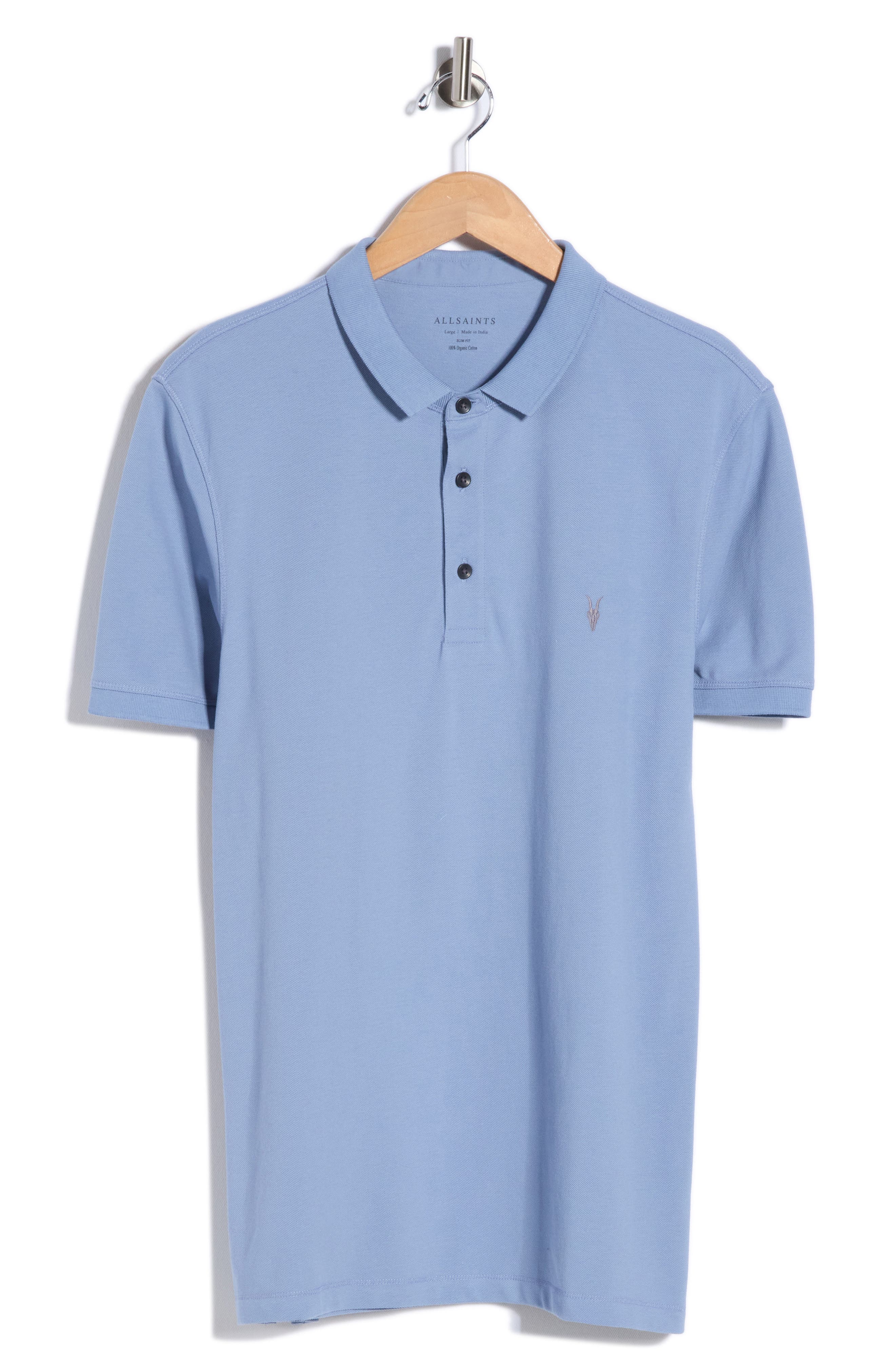 AllSaints Form Cotton Polo