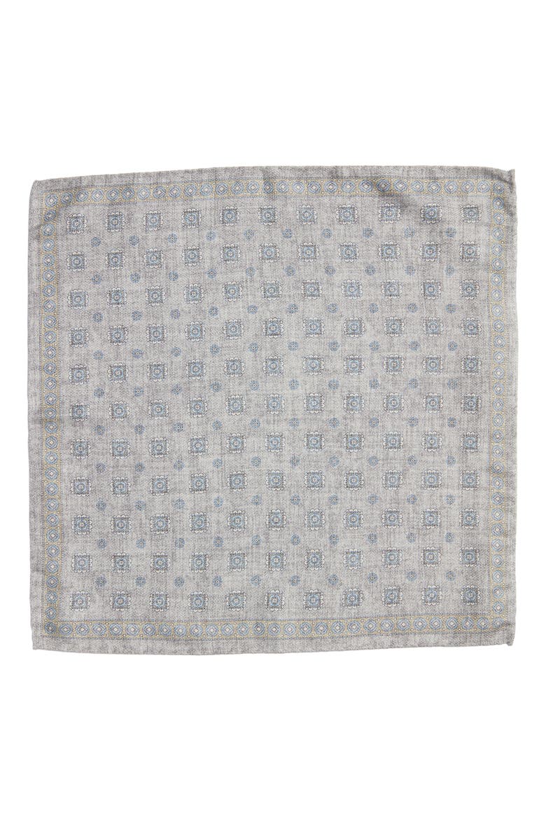 Ronge Silk Pocket Square, Alternate, color, GREY