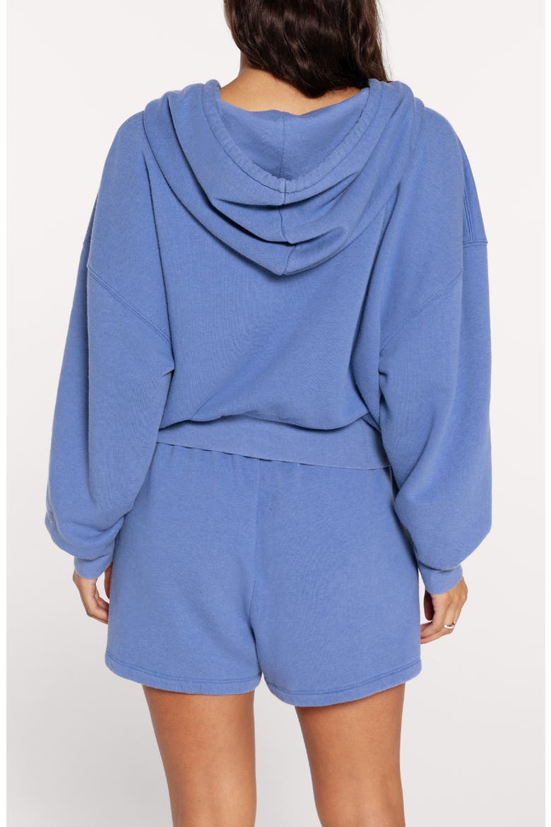 Front Zip Crop Hoodie, Alternate, color, DUTCH BLUE