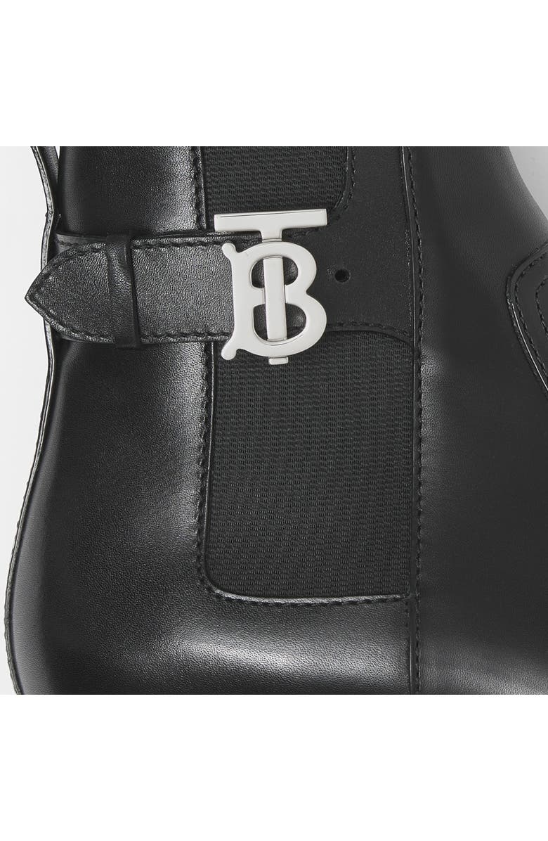 Burberry Luke TB Monogram Buckle Leather Chelsea Boot, Alternate, color,