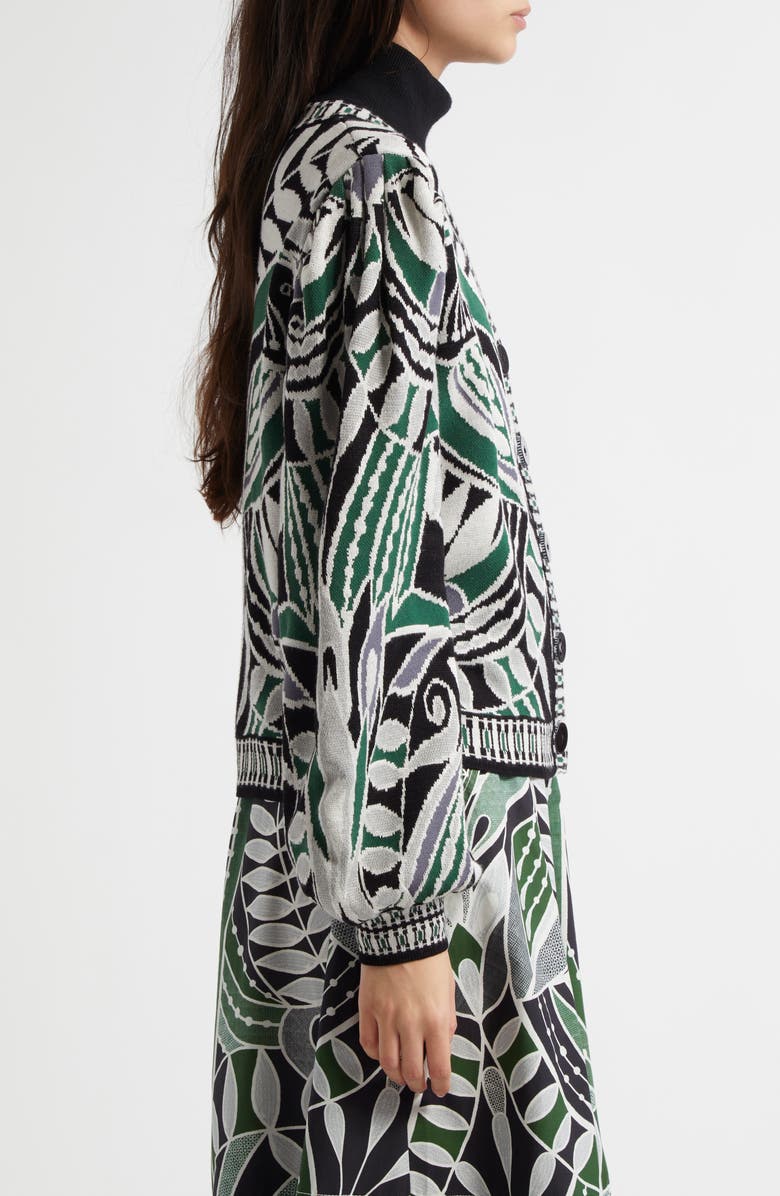 FARM Rio Mixed Jacquard Cardigan, Alternate, color, 