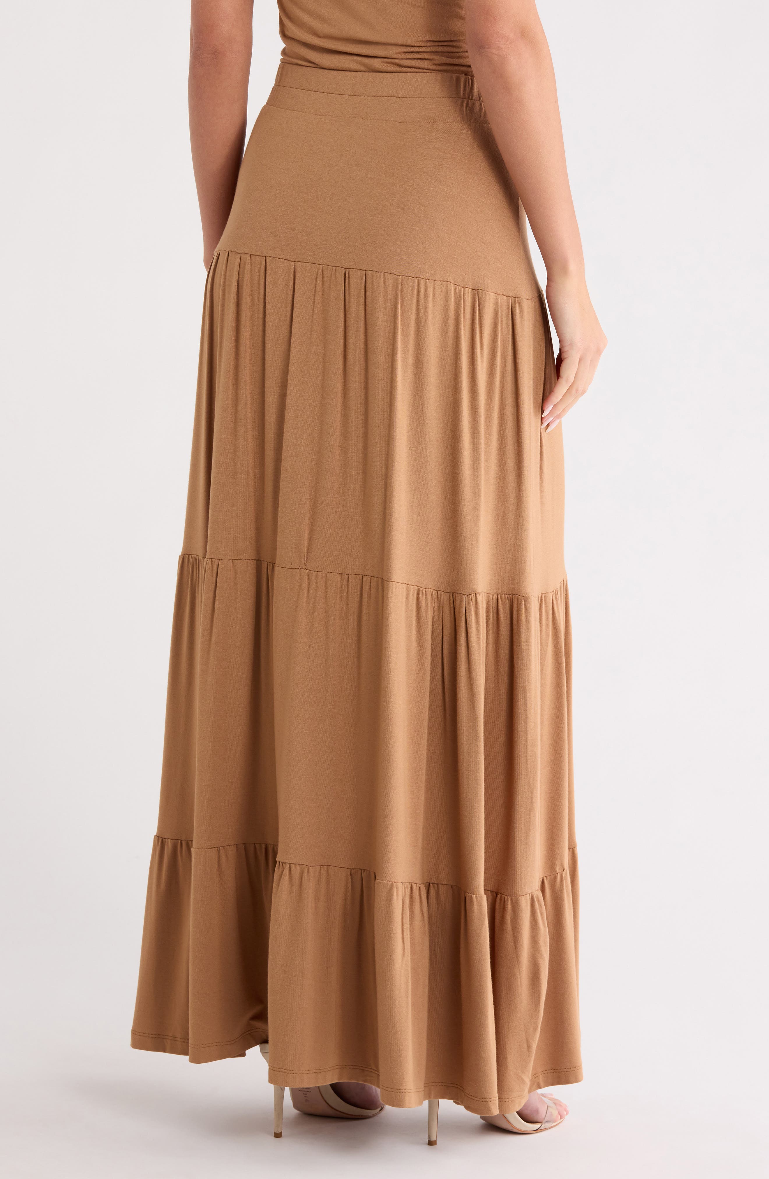 Tiered Jersey Maxi Skirt - image 4