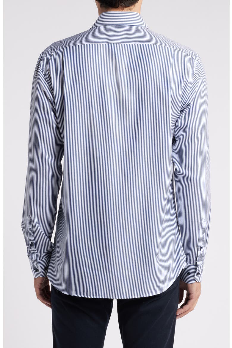 Stripe Button-Up Shirt, Alternate, color, WAKE