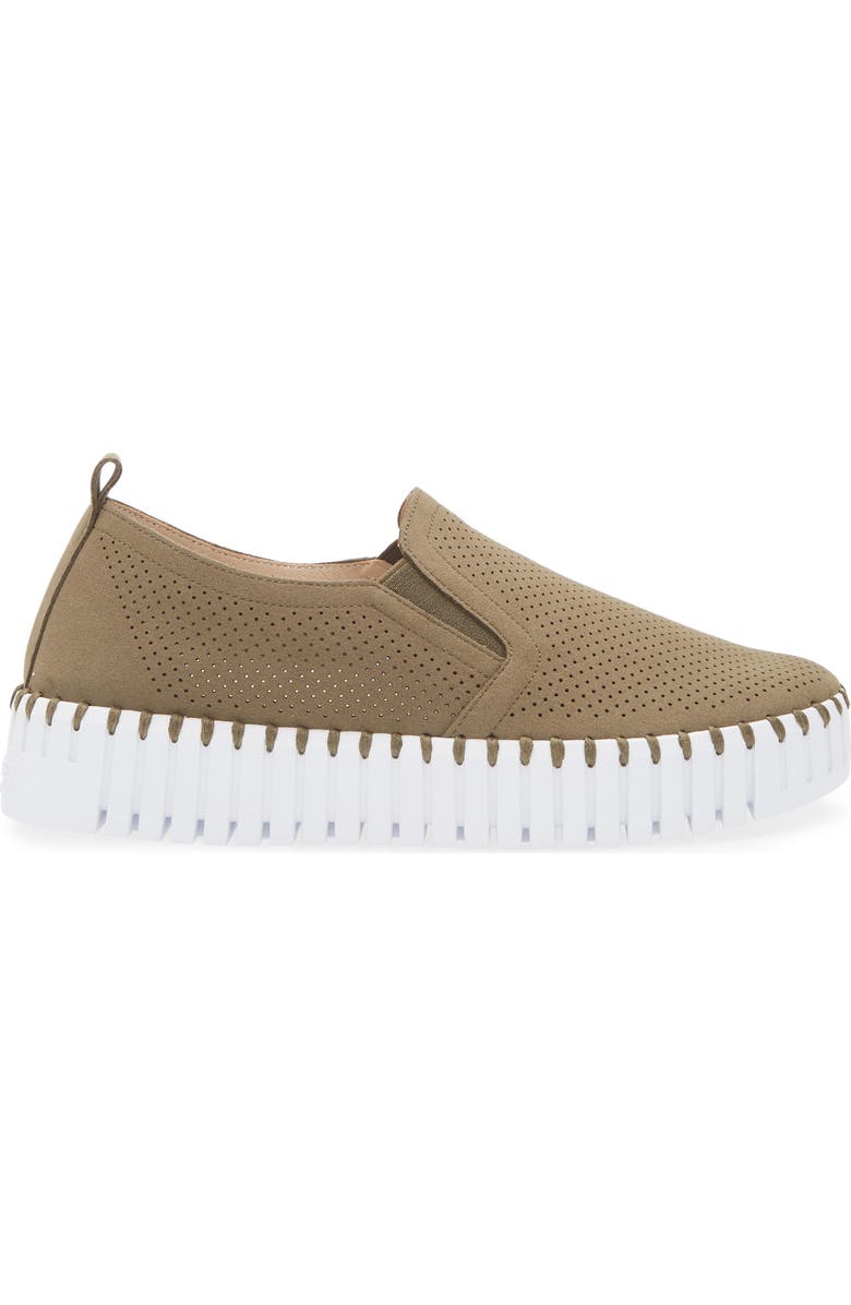 Ilse Jacobsen Tulipu Perforated Platform Sneaker, Alternate, color, Deep Olive