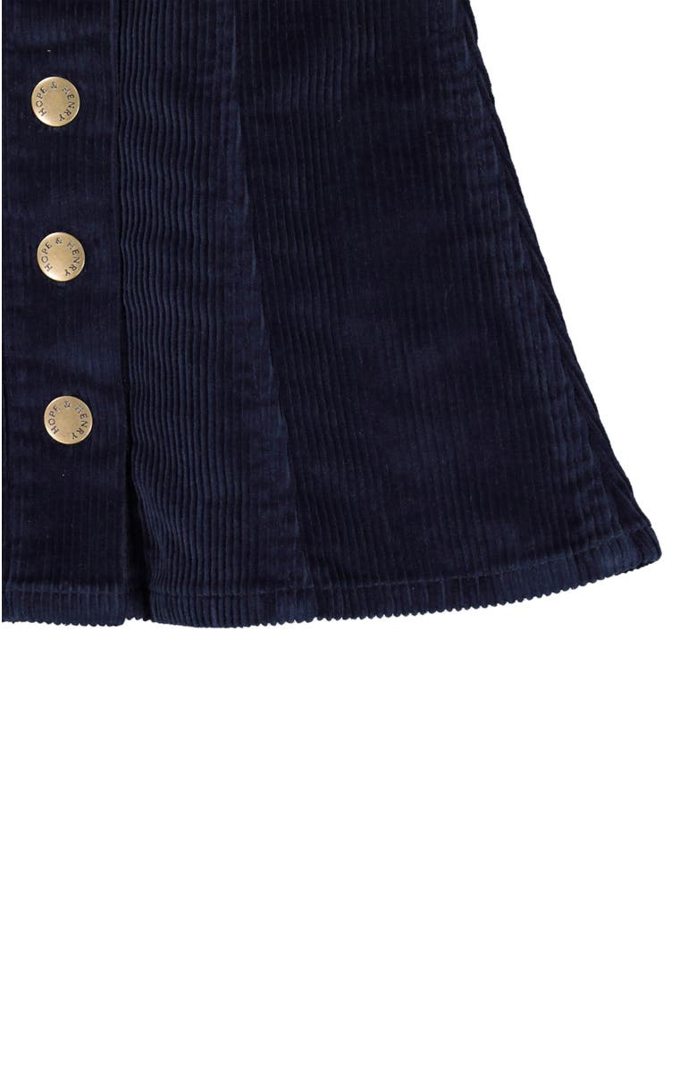 Hope & Henry Baby Girls' A-Line Snap Front Skirt, Infant, Alternate, color, Navy Corduroy