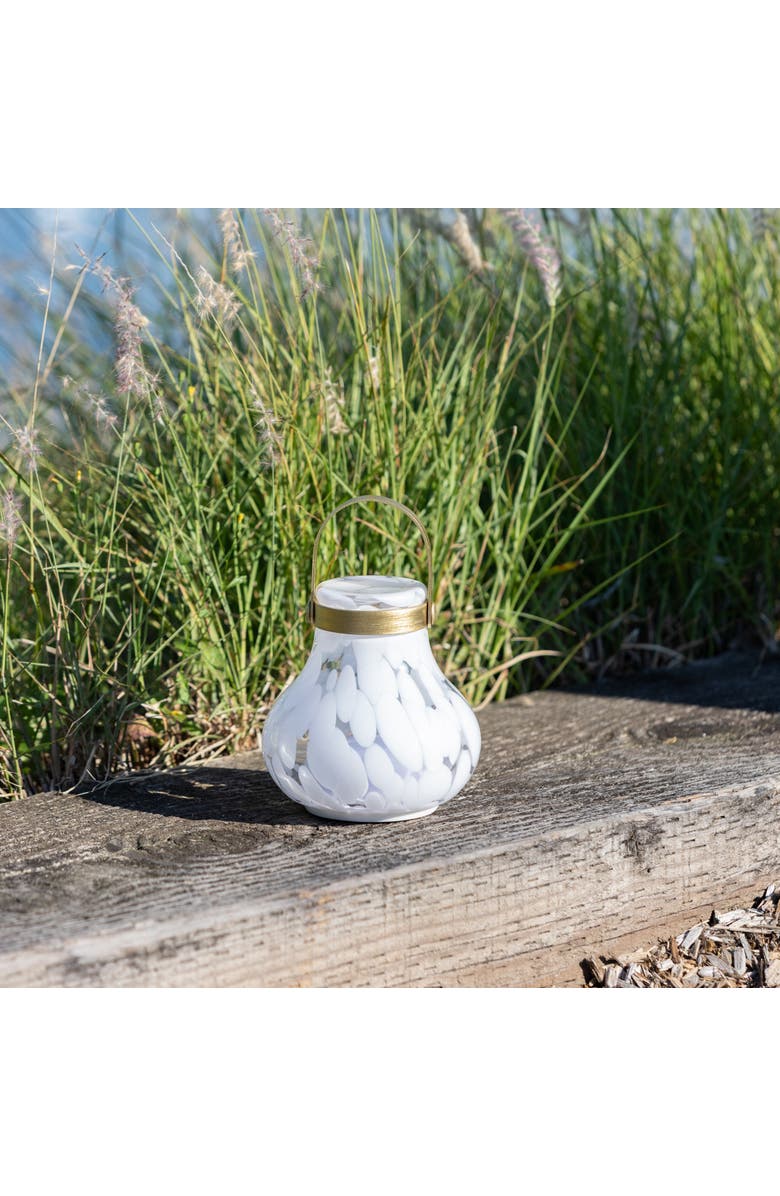 Allsop Home & Garden Moondrop Lantern - Rechargeable Glass LED Lantern, Alternate, color, White