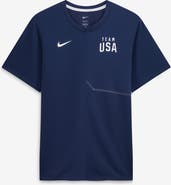 Nike Men's Nike  Navy Team USA Sideline UV Dri-FIT Coaches Shirt