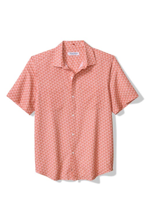 Tommy Bahama Bahama Coast Tropic Geoscape Islandzone® Short Sleeve Button-up Shirt In Multi