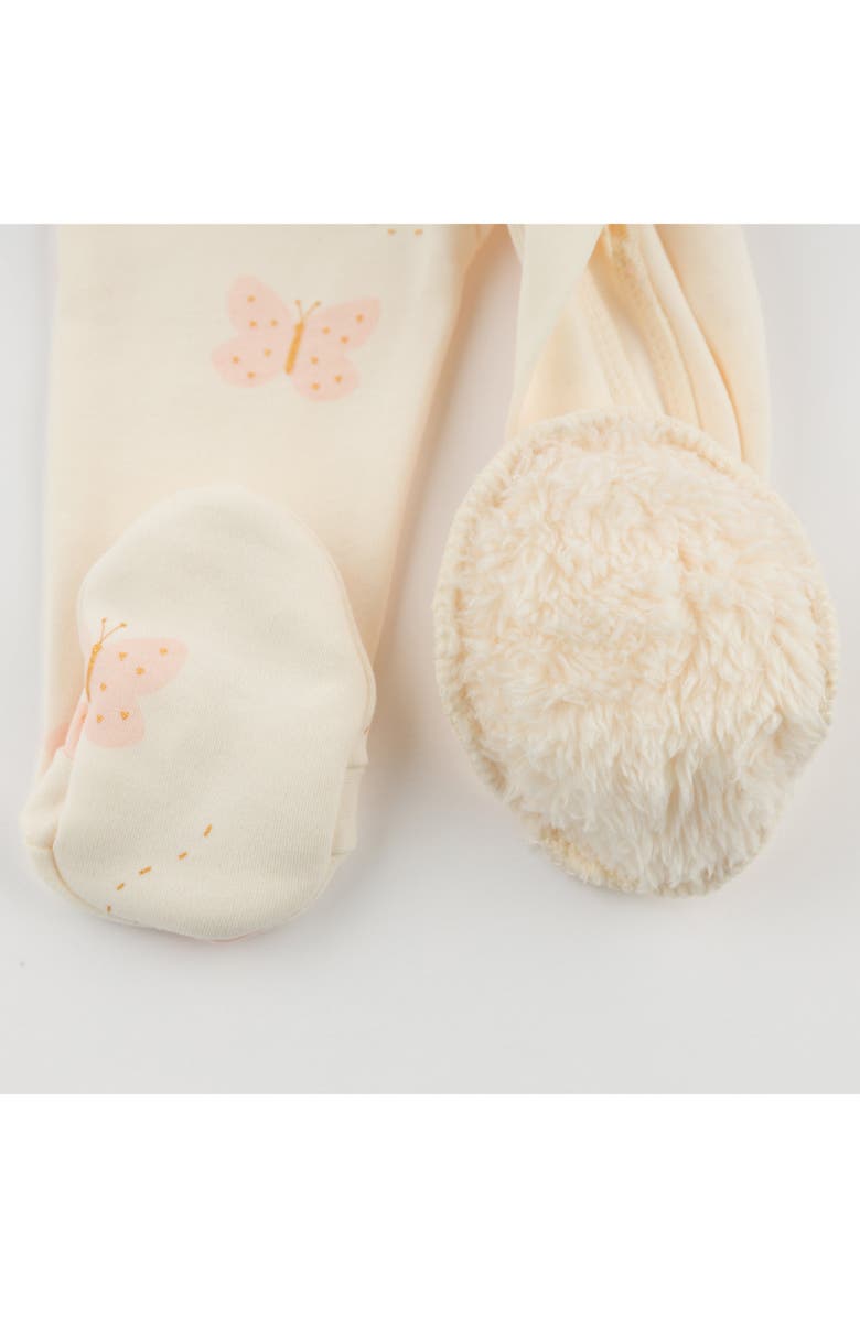 oh baby! Mini Butterflies Pink Footie, Alternate, color, Milk
