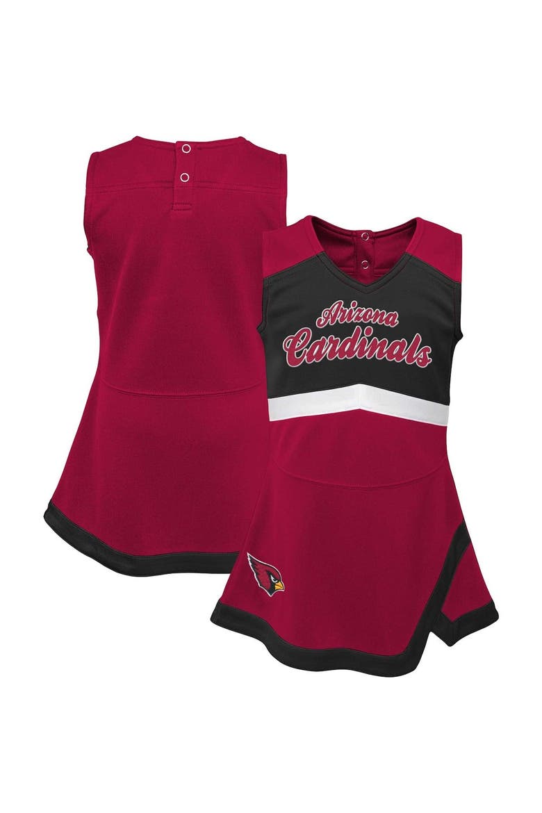 Girls Infant Cardinal Arizona Cardinals Cheer Captain Jumper Dress, Main, color, Cardinal