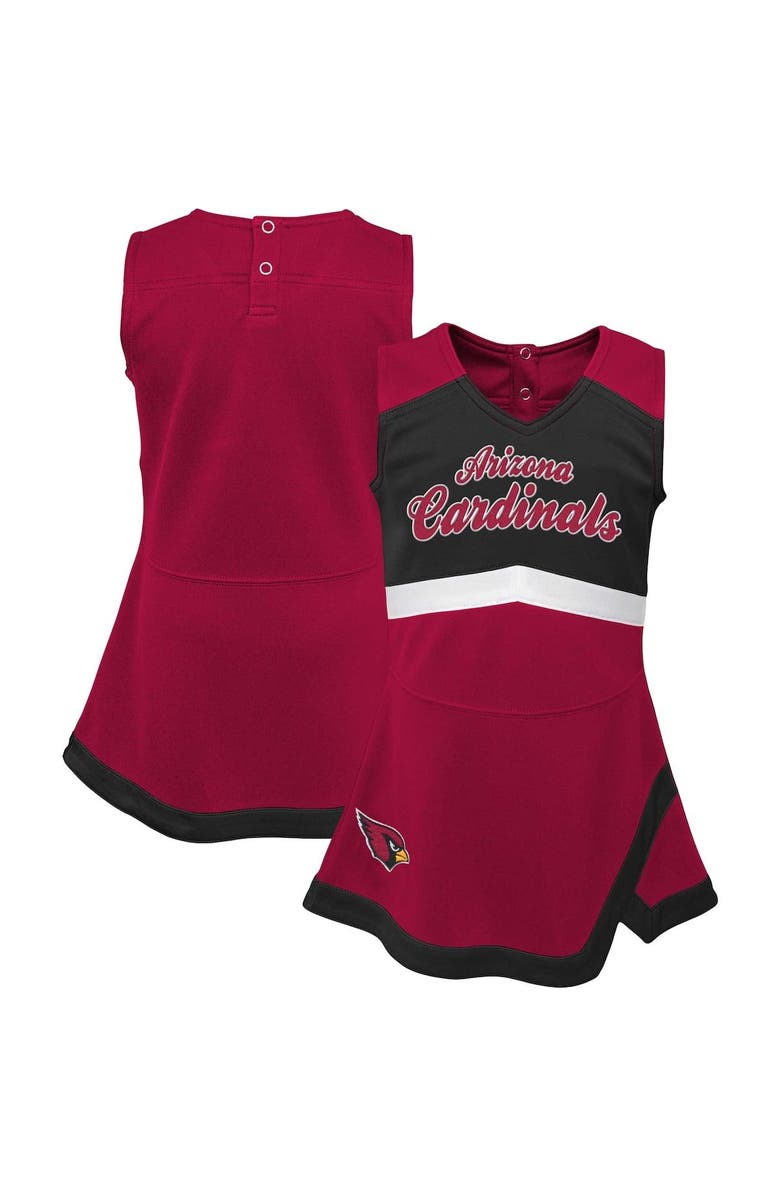Outerstuff Girls Infant Cardinal Arizona Cardinals Cheer Captain Jumper Dress, Main, color, Cardinal