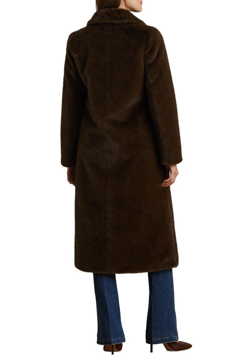 Faux Fur Coat, Alternate, color, CIRCUIT BROWN