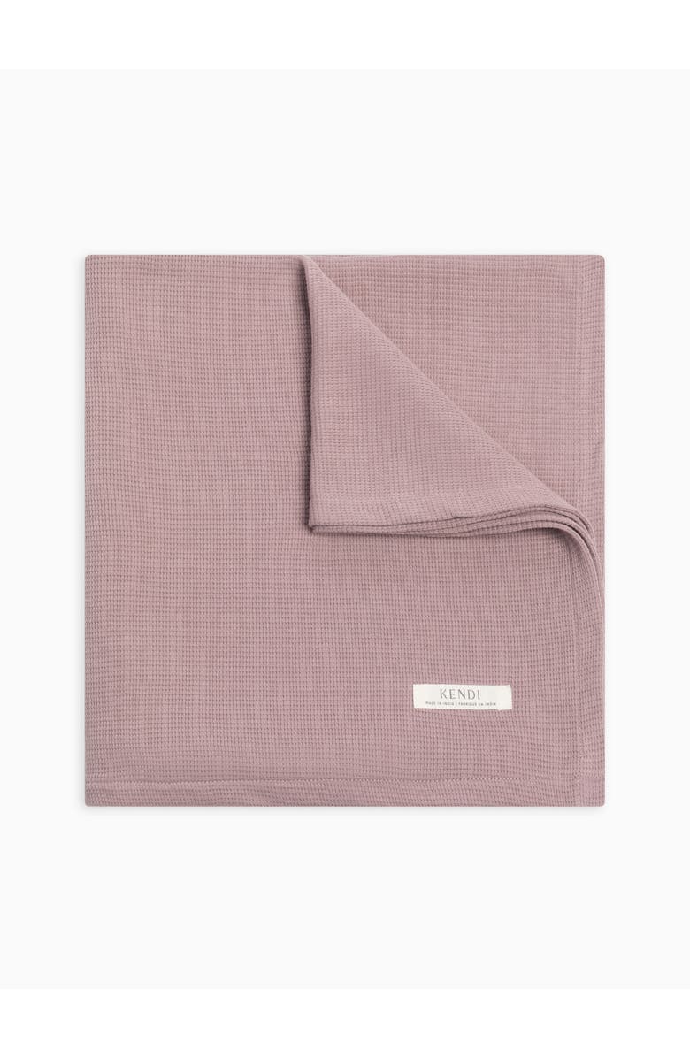 Colored Organics Organic Waffle Knit Baby Blanket, Main, color, Purple