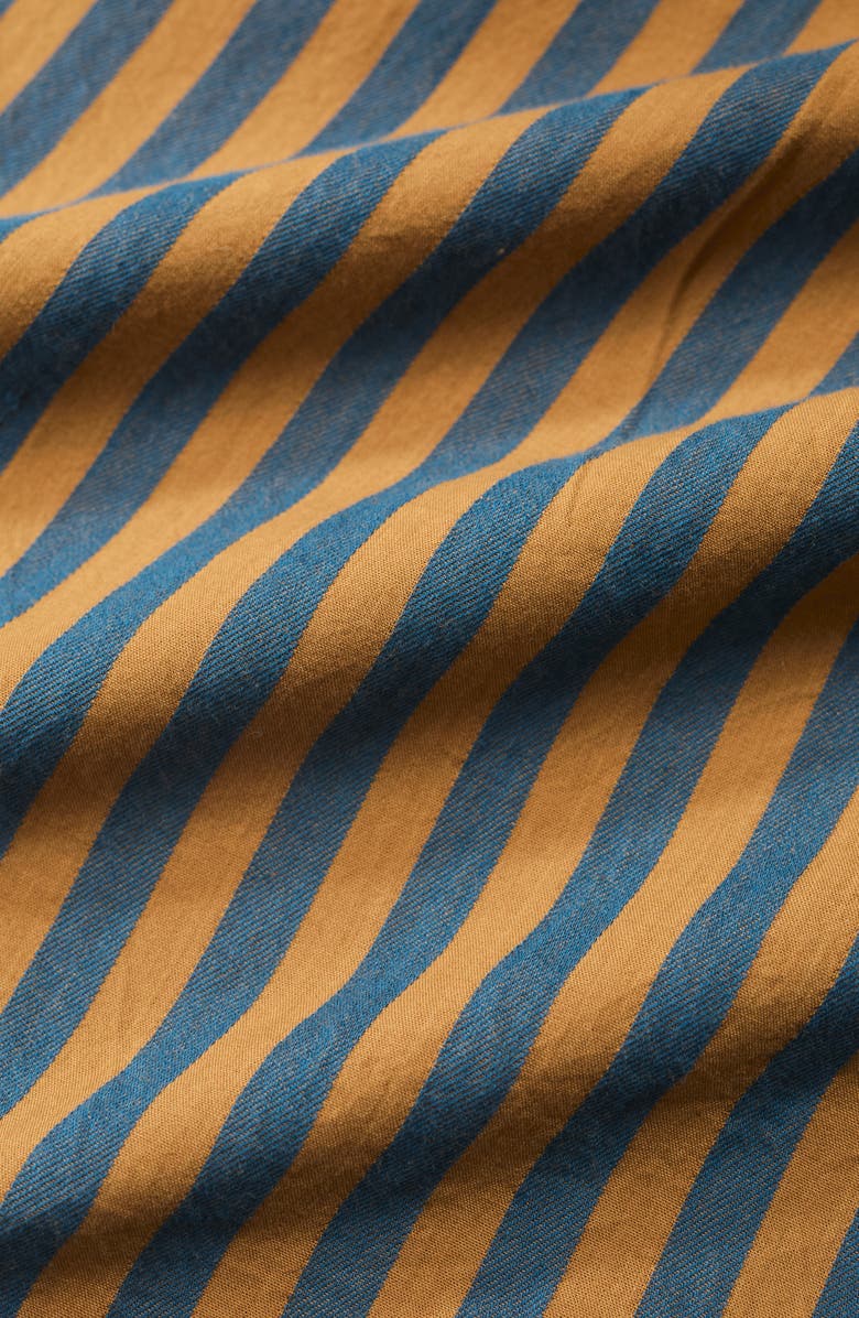 Seasalt Cornwall Oak Leaf Stripe Organic Cotton Half Placket Shirt, Alternate, color, 