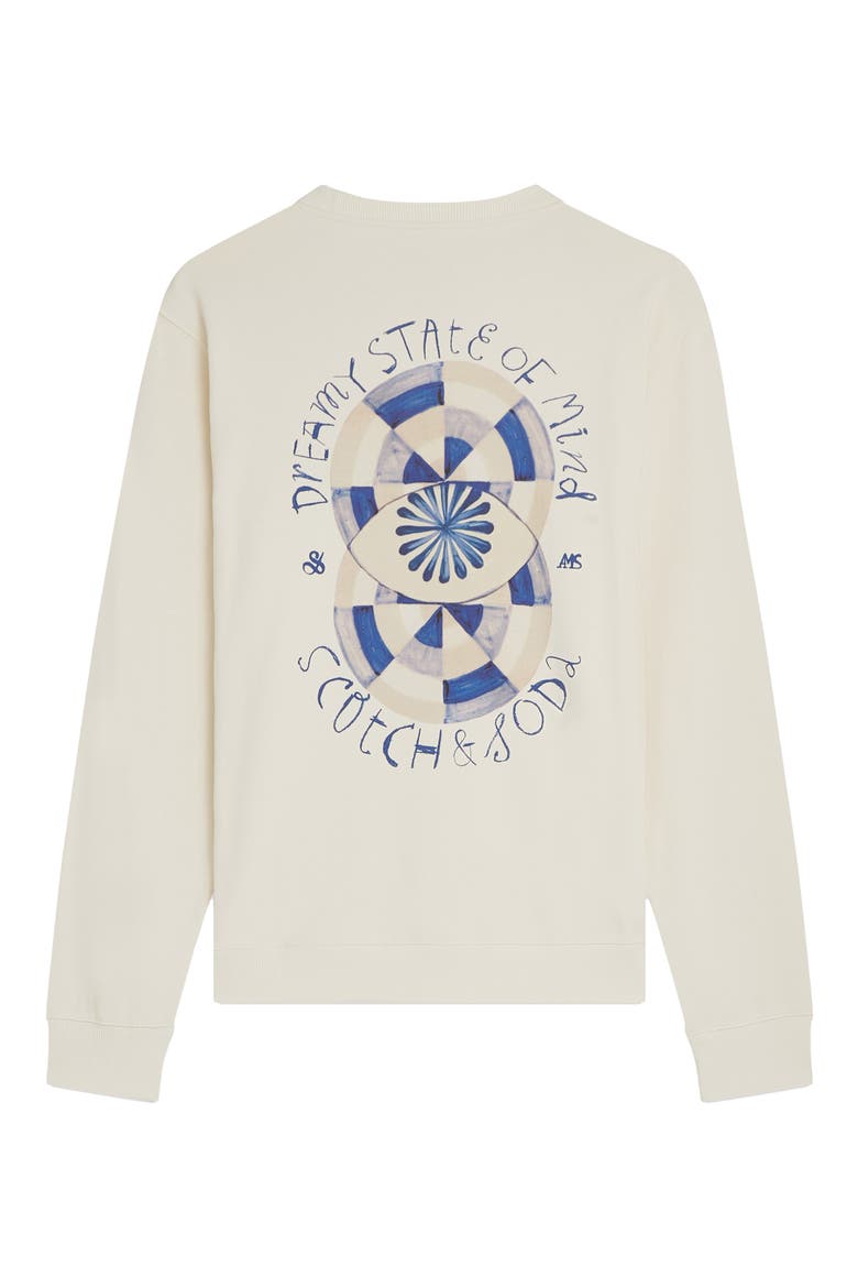 Graphic Crewneck Sweatshirt, Alternate, color, EGGNOG