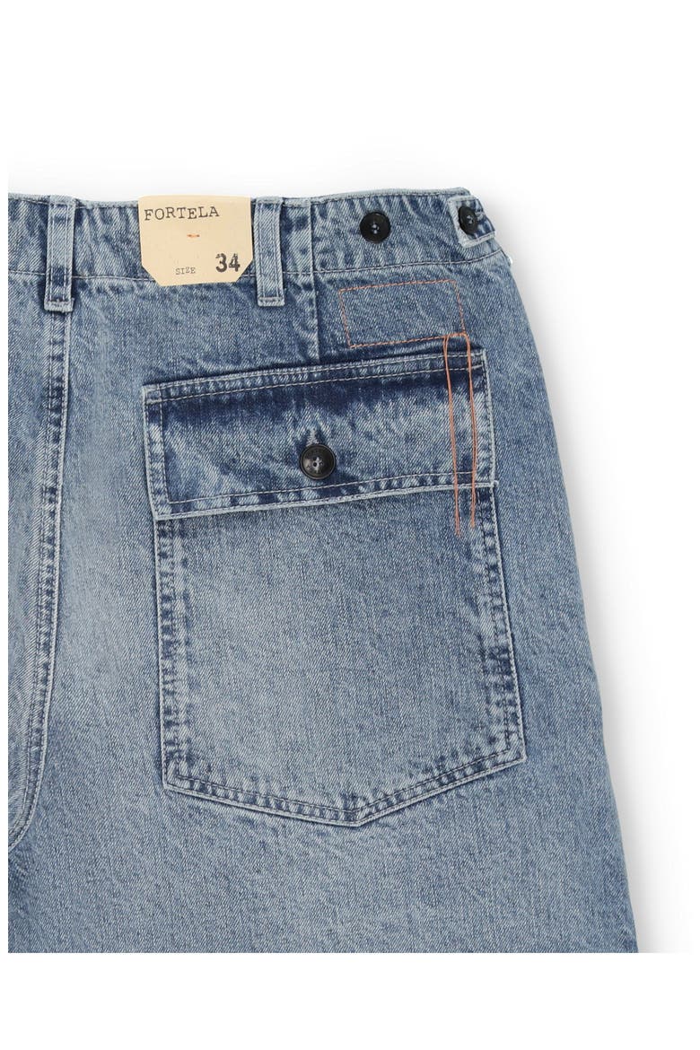 Vietnam Inspired Bleach Wash Denim Pants, Alternate, color, Blue