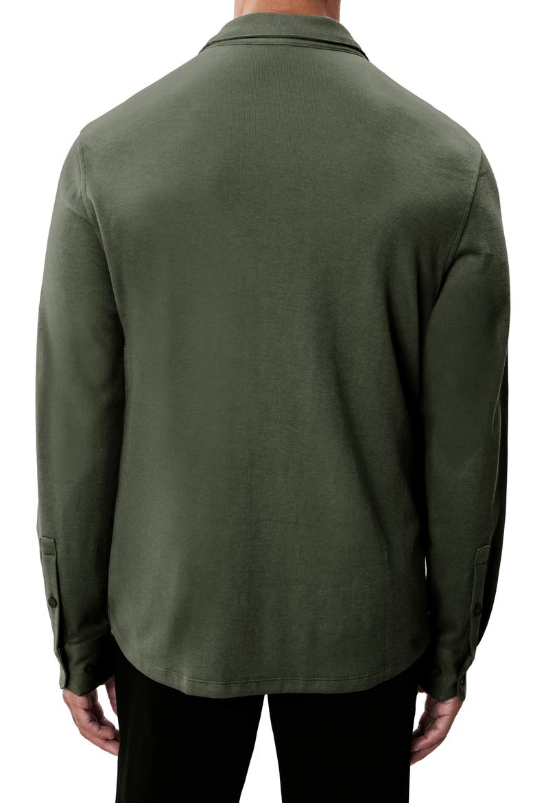 Milo Knit Button-Up Shirt, Alternate, color, OLIVE