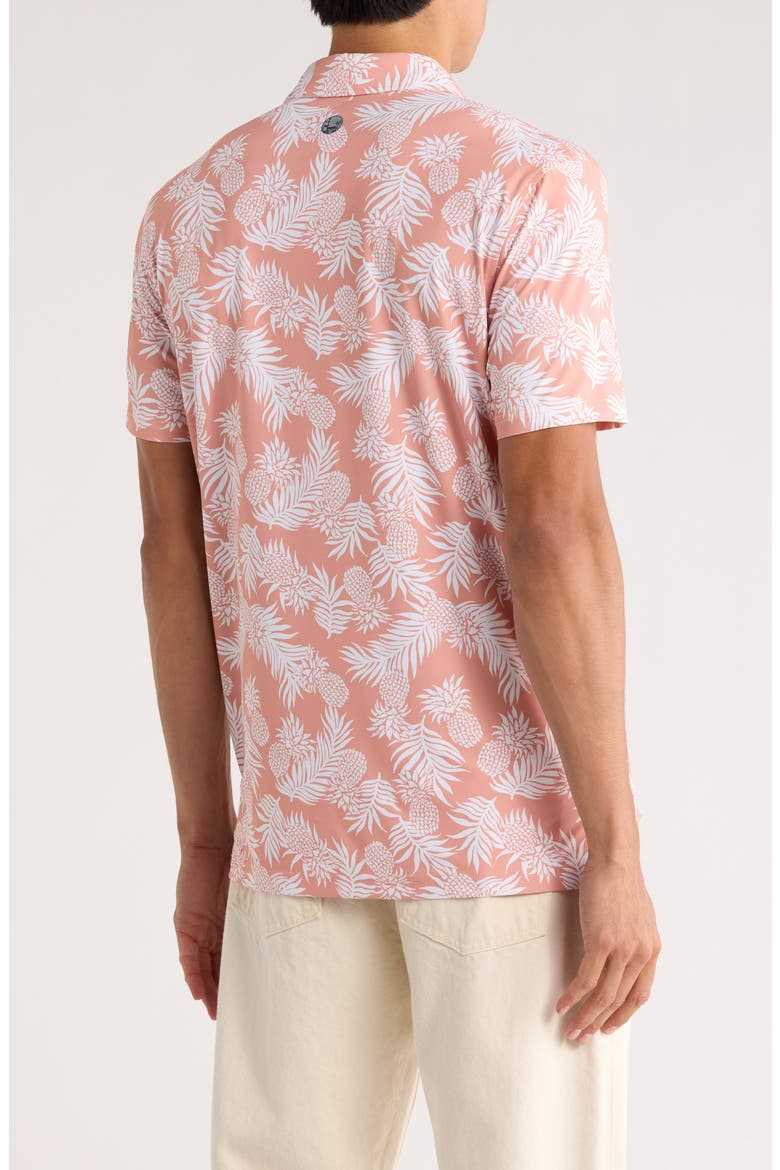 Pineapple Palm Polo, Alternate, color, CORAL