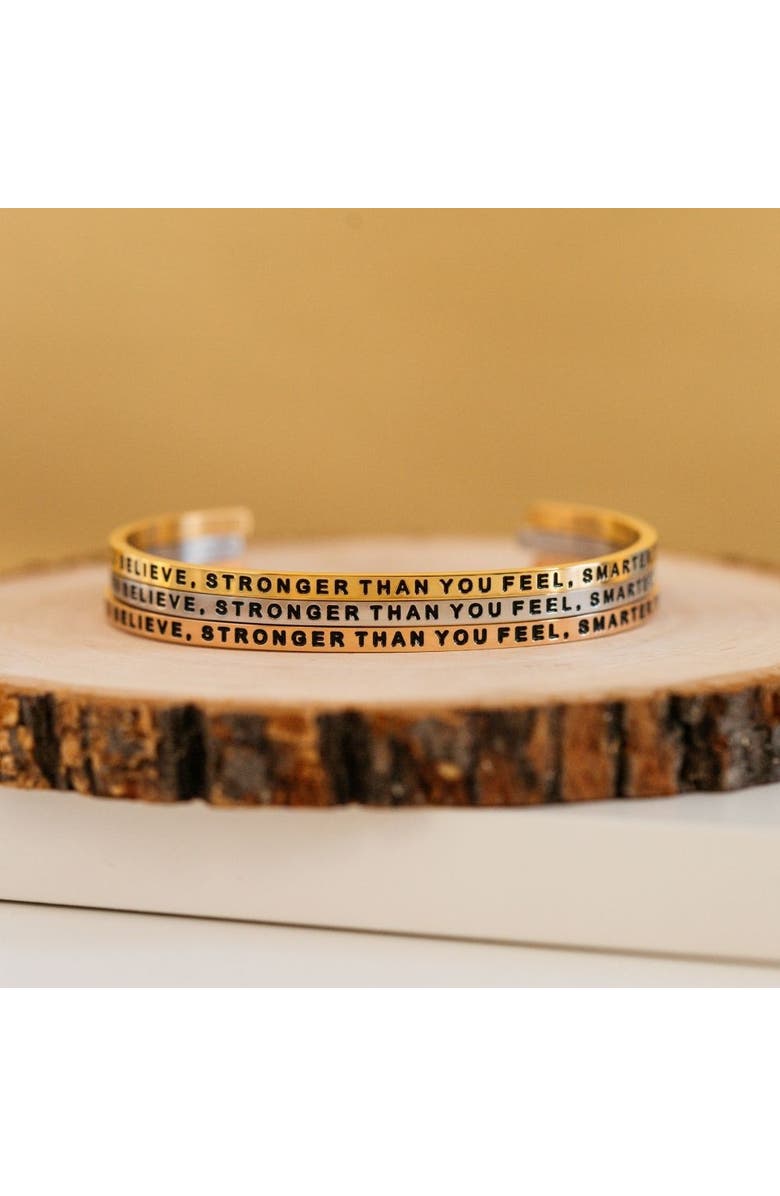 Mantra Braver, Stronger, Smarter bracelet, Alternate, color, Yellow Gold