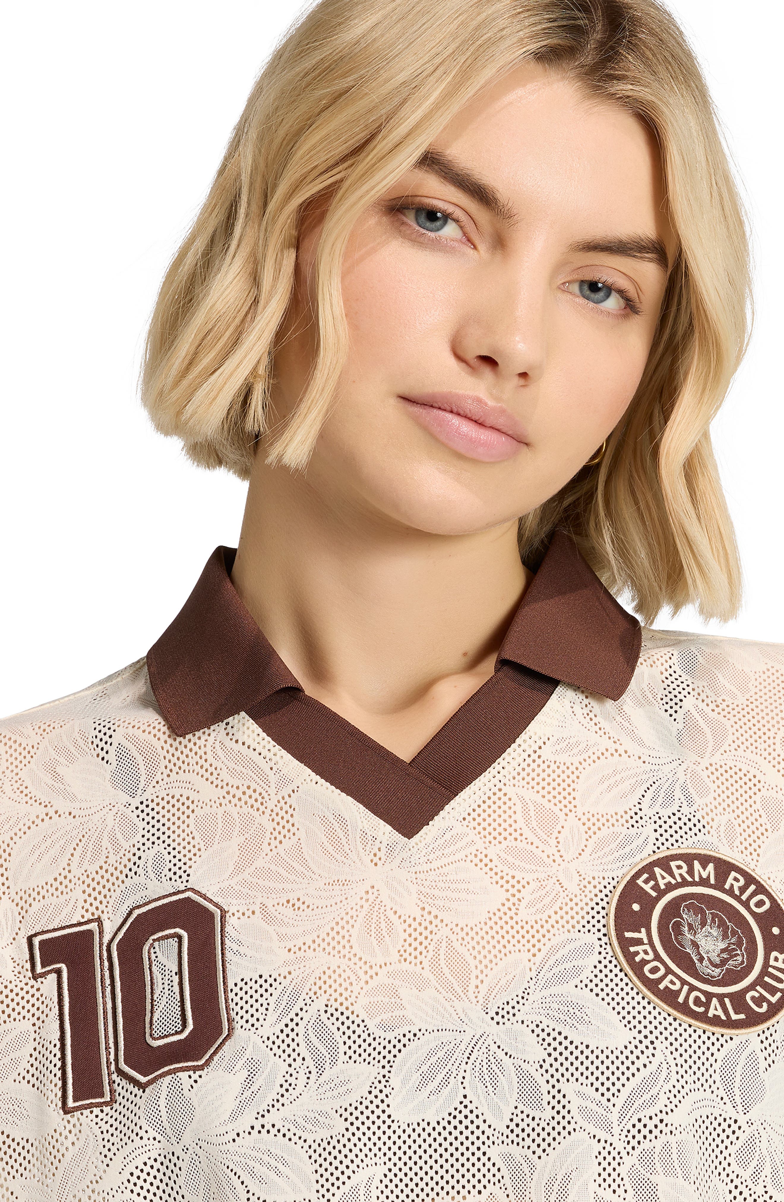 ADIDAS X FARM RIO x Farm Rio Lace Jersey (Women) | Nordstromrack