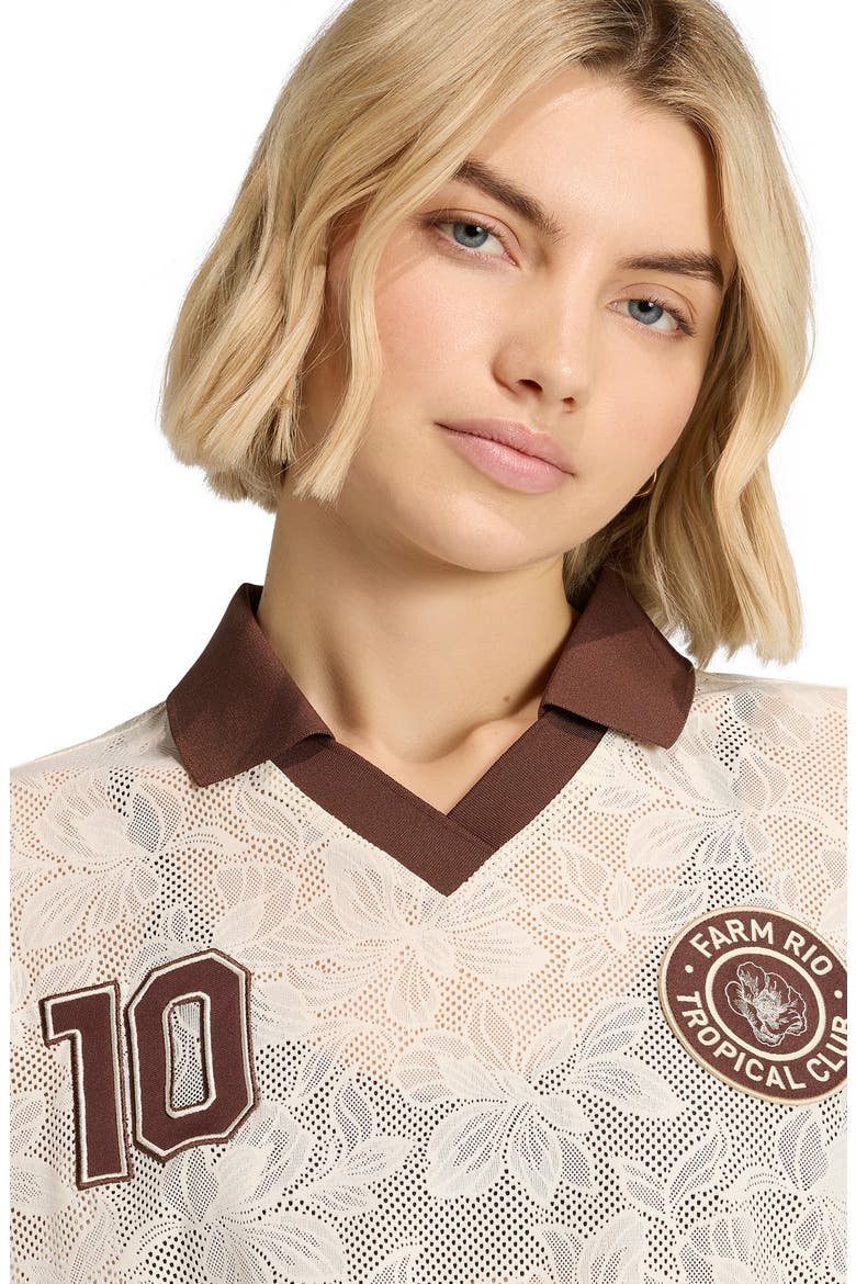 x Farm Rio Lace Jersey, Alternate, color, ECRU TINT/ AUBURN